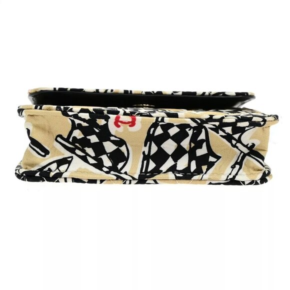 CHANEL CC Checkered Flag Year-End Gift Chain Mini Shoulder Bag Canvas 685RL020 - Picture 13 of 16